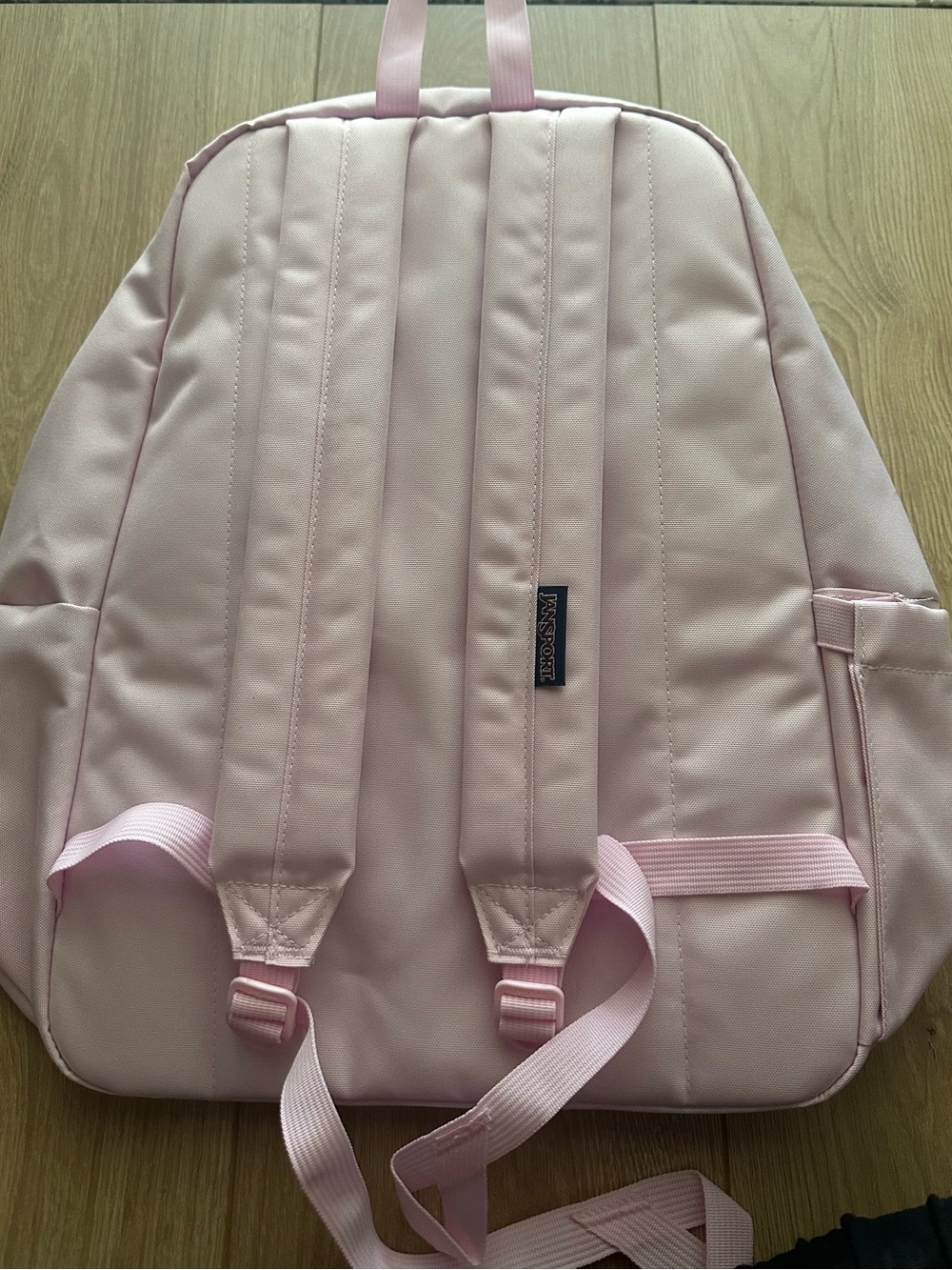 Jansport Light Pink Backpack with Embroidered Pink Bows - Picture 2 of 2